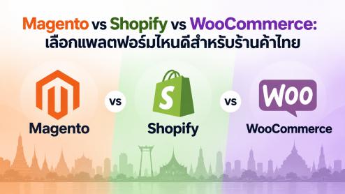 Magento vs Shopify vs WooCommerce: เลือกแพลตฟอร์มไหนดีสำหรับร้านค้าไทย